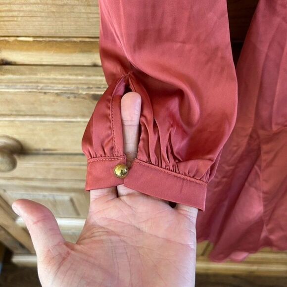 Club L London US 4 / UK 8 Satin Wrap Dress Red / Orange / Coral - Picture 5 of 11